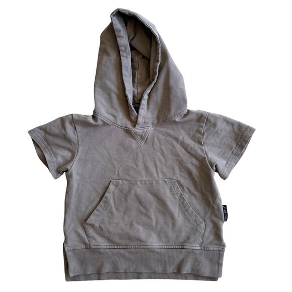 Little Bipsy Size 2-3T Brown Short Sleeve Neutral Hoodie - Picture 1 of 5